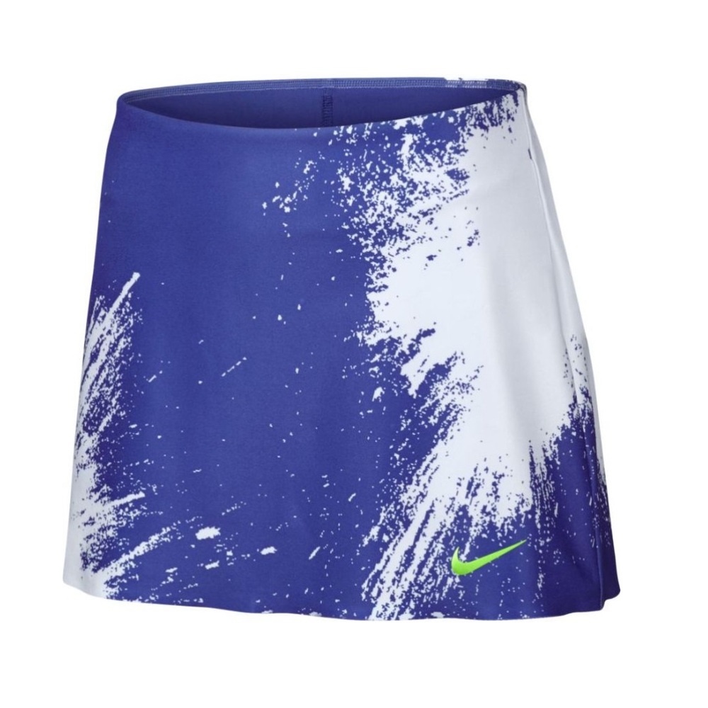 Nike court power spin tennis skort skirt shorts blue white splatter size xs